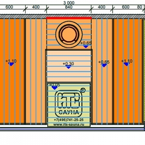 Цена на сауну со стеклянным фасадом 3,0x2,2 м (от 474 т.р.)