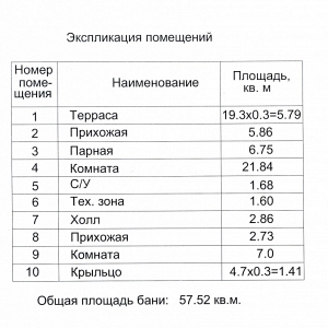 Баня из клееного бруса «А1»