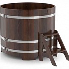 Купель круглая, диаметр 1,17 м, высота 1,0 м, Дуб (натуральный / мореный)