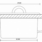 Шайка для сауны Cariitti IBT320, с внешней подсветкой, с ручками