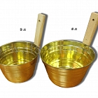 Ушат для бани и сауны, 3л, латунь