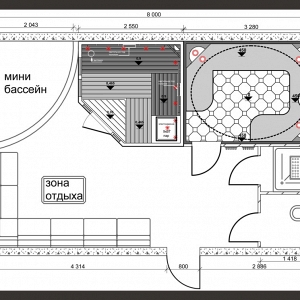 Проекты планировки СПА-зоны площадью 40 м2