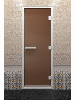 Дверь для хамам, 80х200см, бронза матовая, профиль алюминий, ДВ - компания ИТС