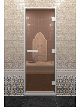 Дверь для хамам (хаммам), 80х200см, бронза, ДВ - компания ИТС