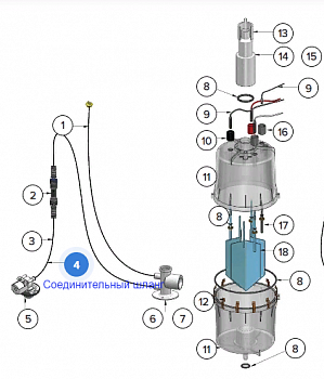 Соединительный шланг "электромагнитный клапан - опора" для парогенератора HygroMatik - компания ИТС