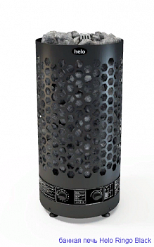 Helo Ringo Black 80 STJ Helo-WT - печь с  с парогенератором для семейной сауны - компания ИТС