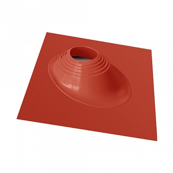 Фланец (цвет терракот) для дымохода для бани, наклонный для кровли,D до 280 мм  - компания ИТС