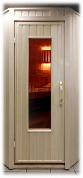 Банная дверь с окном ПЛ-30Л, размер по коробке 70х190 см - компания ИТС
